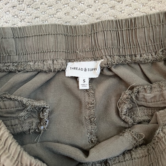 Thread and Supply Olive green joggers small - Picture 4 of 11